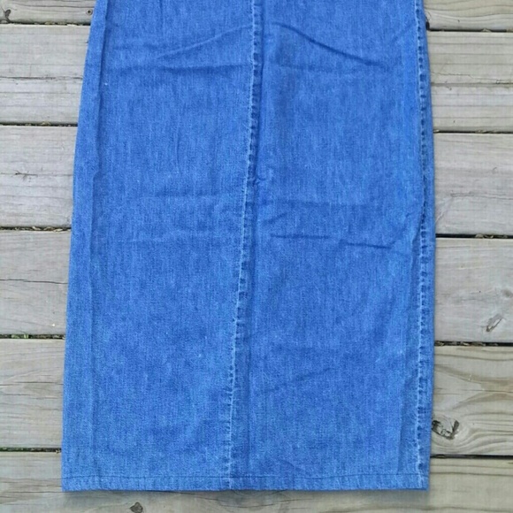 SOLD Vintage Ralph Lauren Sleeveless Denim Dress - Picture 7 of 8